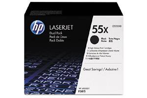 HP CE255XD / 55X Original Dual Pack High Yield Black Toner