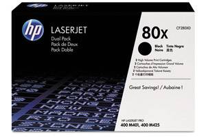 HP CF280XD / 80X Original Dual Pack High Yield Toner for M425