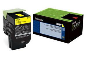 Lexmark 80C10Y0 / 801Y Original Yellow Toner Cartridge for CX310 CX410 CX510