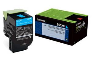 Lexmark 80C1XC0 / 801XC Original Extra High Yield Cyan Toner Cartridge for CX510