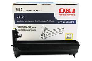 Okidata 44315101 Original Yellow Drum Unit for C610 Series Printer