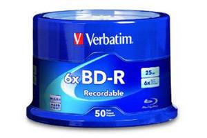 Verbatim 98397 BD-R 25GB 6X Branded 50pk Spindle